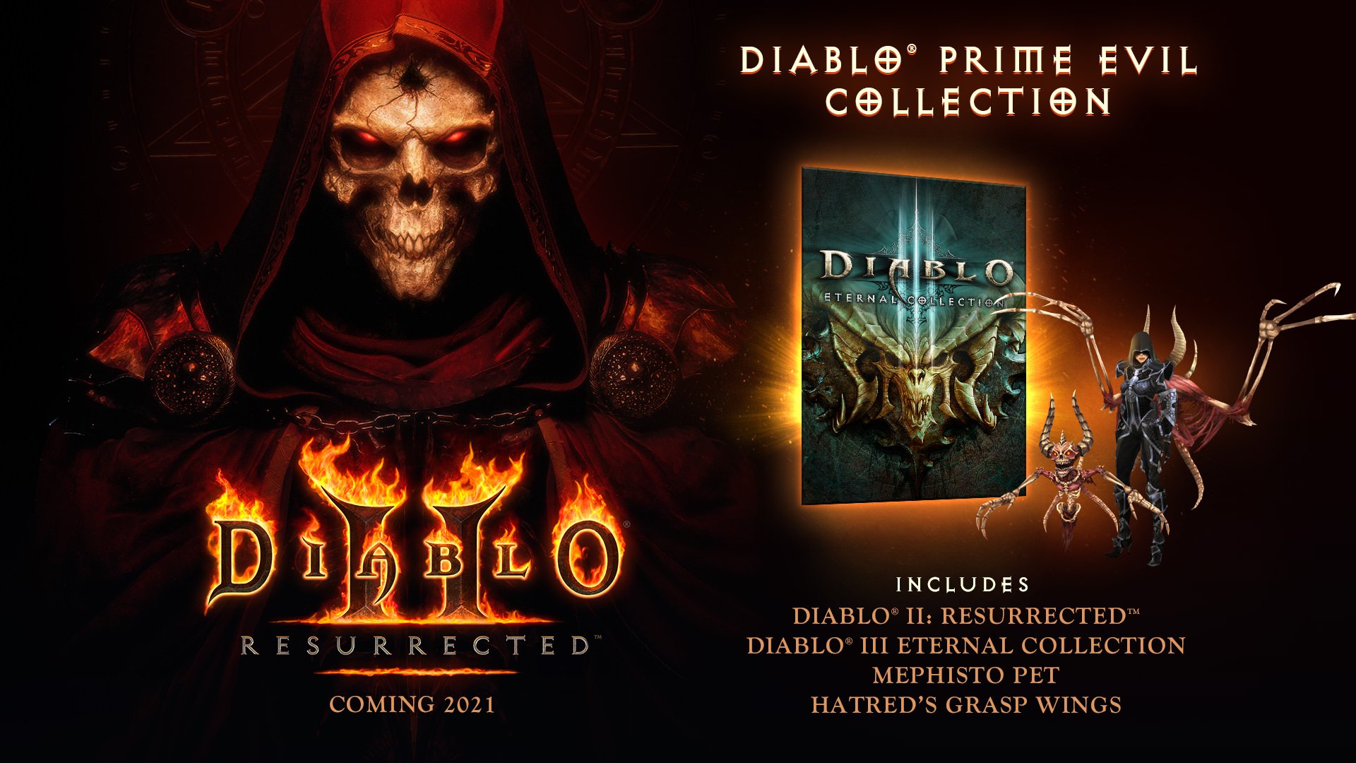 Nintendo diablo 2. Diablo 2 resurrected Cover. Diablo 2 resurrected 2021 обложка. Diablo 2 resurrected Постер. Diablo 2 resurrected Prime Evil collection.